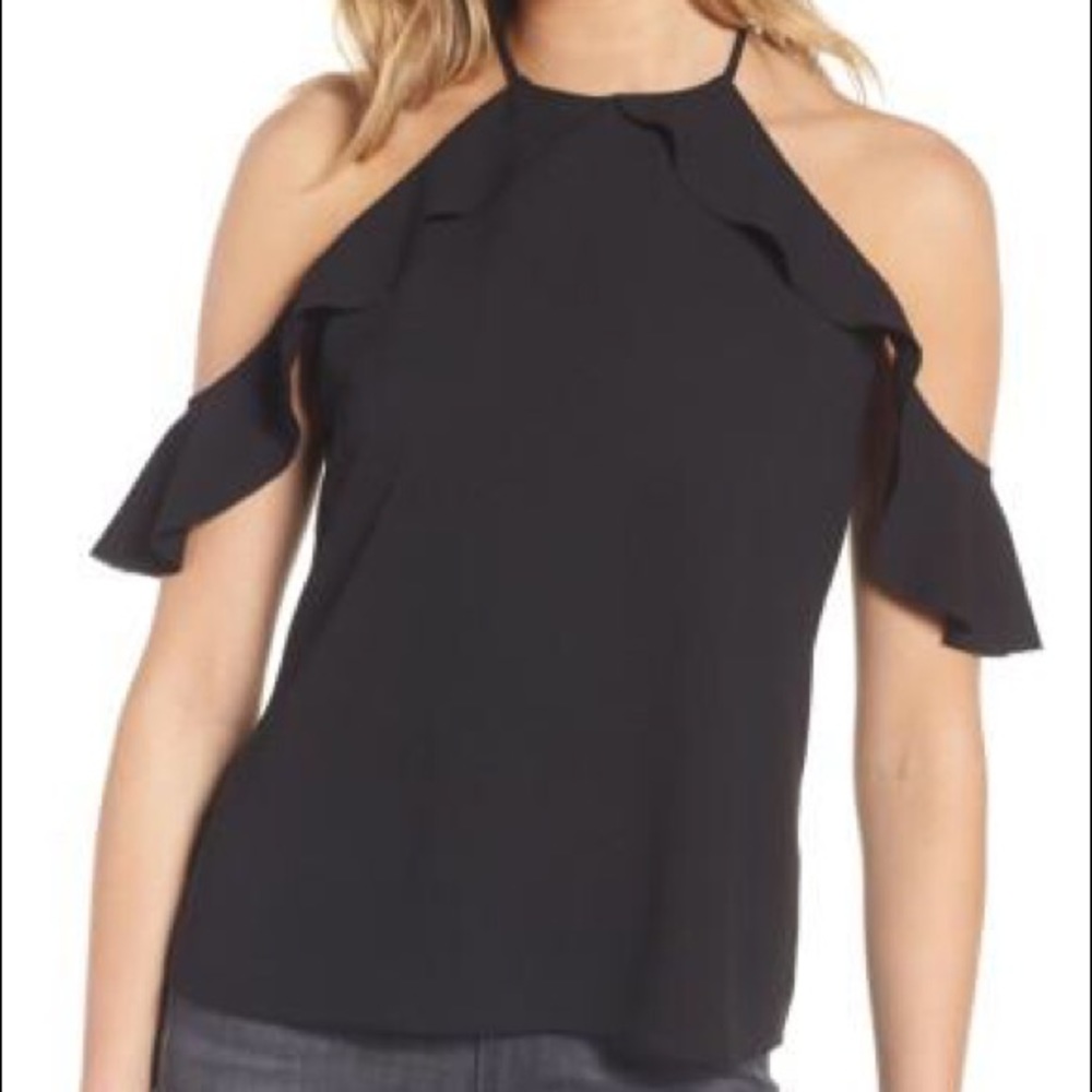 Cooper and Ella Black Off Shoulder Top, Medium